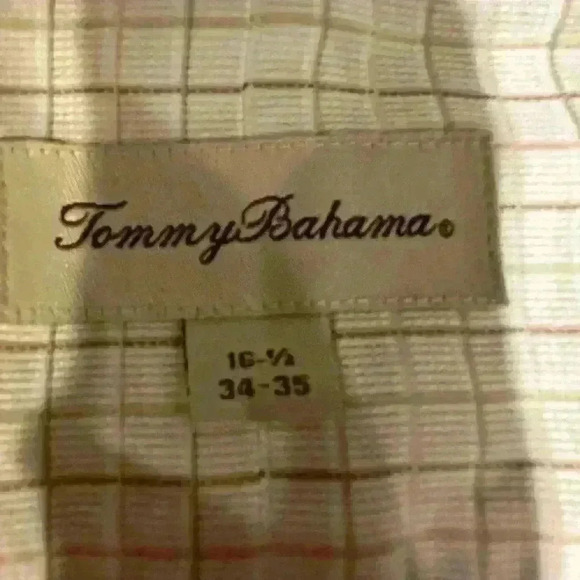 Tommy Bahama Plaid Button Down Shirt Size 16 1/2 34-35 - Picture 4 of 4